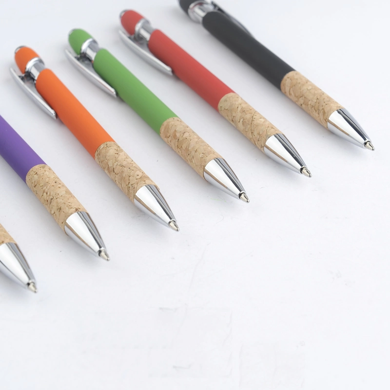 Marketing al por mayor 2-in-1 Regalo personalizado Metal Cork pantalla Touch Pen