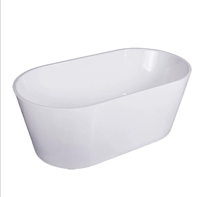 Hotel Exclusive High-End Freestanding White Acrylic Bathtub for Wholesale