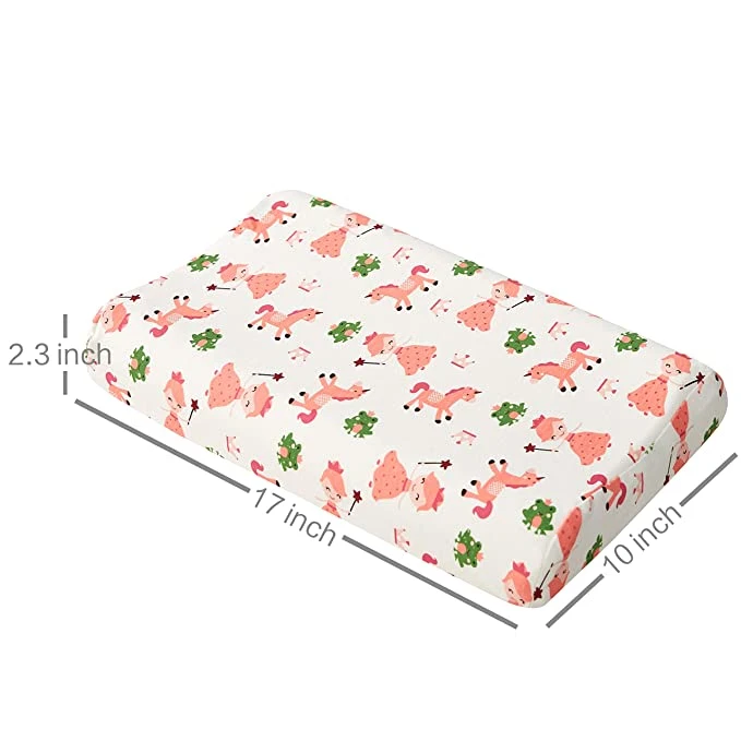 Memory Foam Baby Pillow 100 % Cotton Pillowcase Durable and Comfortable