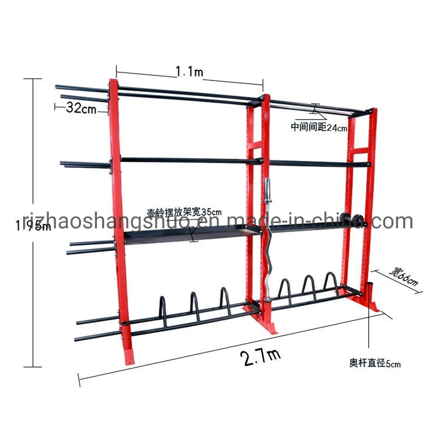 Gym Equipment Customized Logo Professional Commercial Wall Ball Medicine Ball Slam Ball Rack Multi-Function Gym Storage Rack Fitness Kettlebell Dumbbell Rack