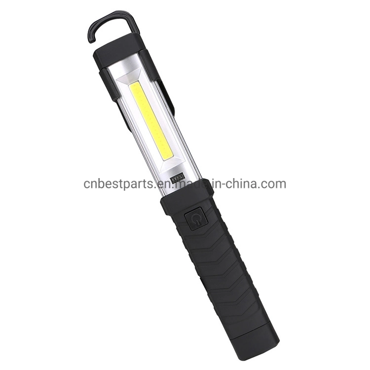 Linterna de emergencia exterior de la luz de trabajo portátil recargable COB 5W Lámpara de trabajo con gancho alto Potente linterna LED Caza Camping