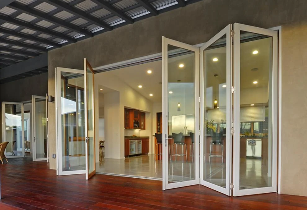 Ace Hot Sale Living Room Door Interior Aluminum Folding Door with Double Glazed Glass House Door