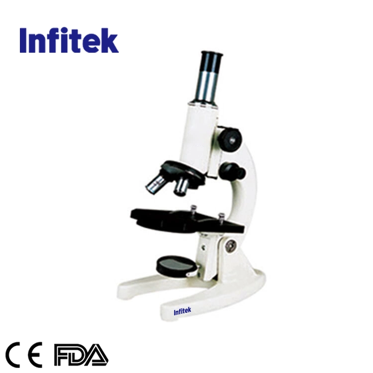 Infitek 100X-1600X Monoculaire Microscope Microscope avec d'enseignement aux étudiants CE FDA