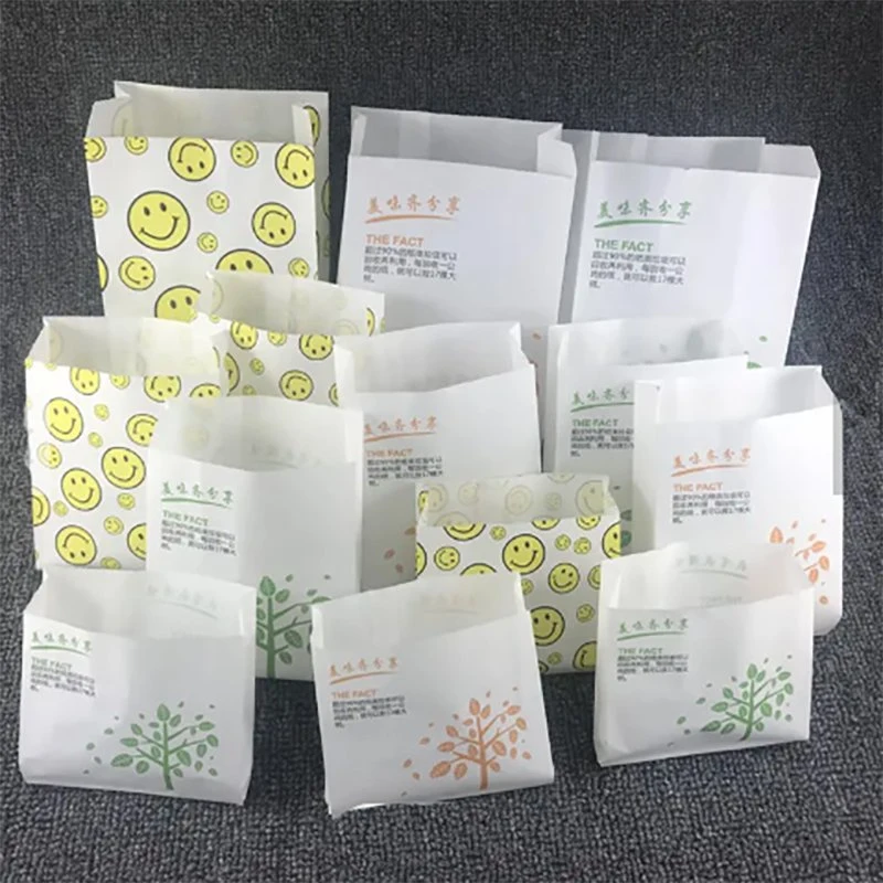 Hamburger Bread Wrapping Greaseproof Paper Bag Custom Printing Food Grade Sandwich Paper Food Packaging