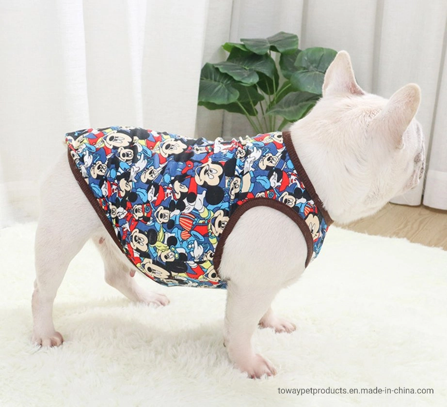 Printing Mesh Pet Summer Clothes Cartoon Dog Cool Shirt