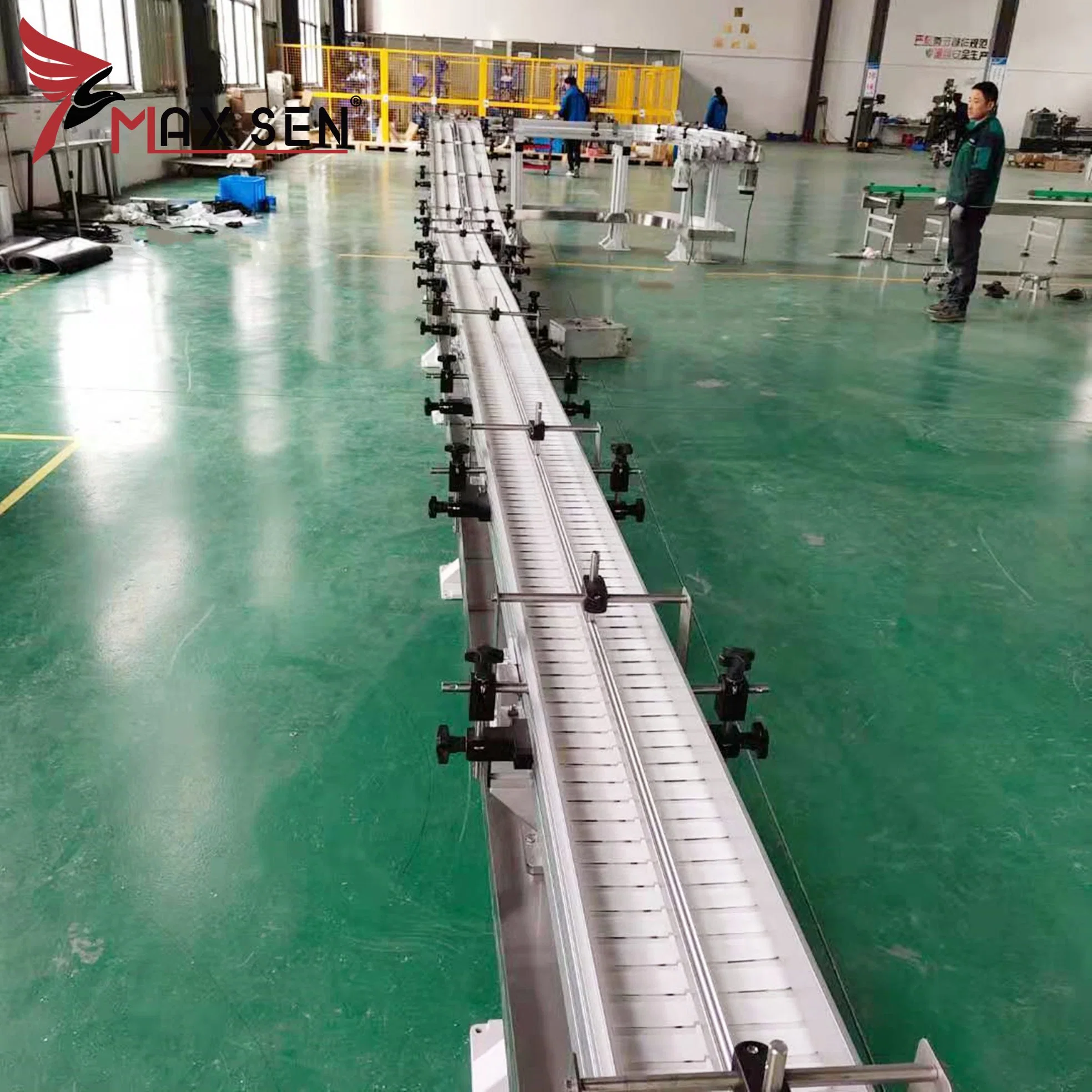 POM Plastic Flexible Chain Conveyor Flex Linked System with White Color for Medicine Industry