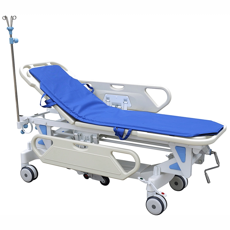 Skb041-1 Saikang Factory Wholesale/Supplier Foldable Clinic Hospital Emergency Ambulance Patient Transport Stretcher Trolley