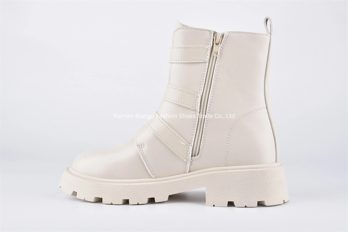 2023 Fashion Trends Women casual botas elegante Metal Buckle Dwarf Botas femininas