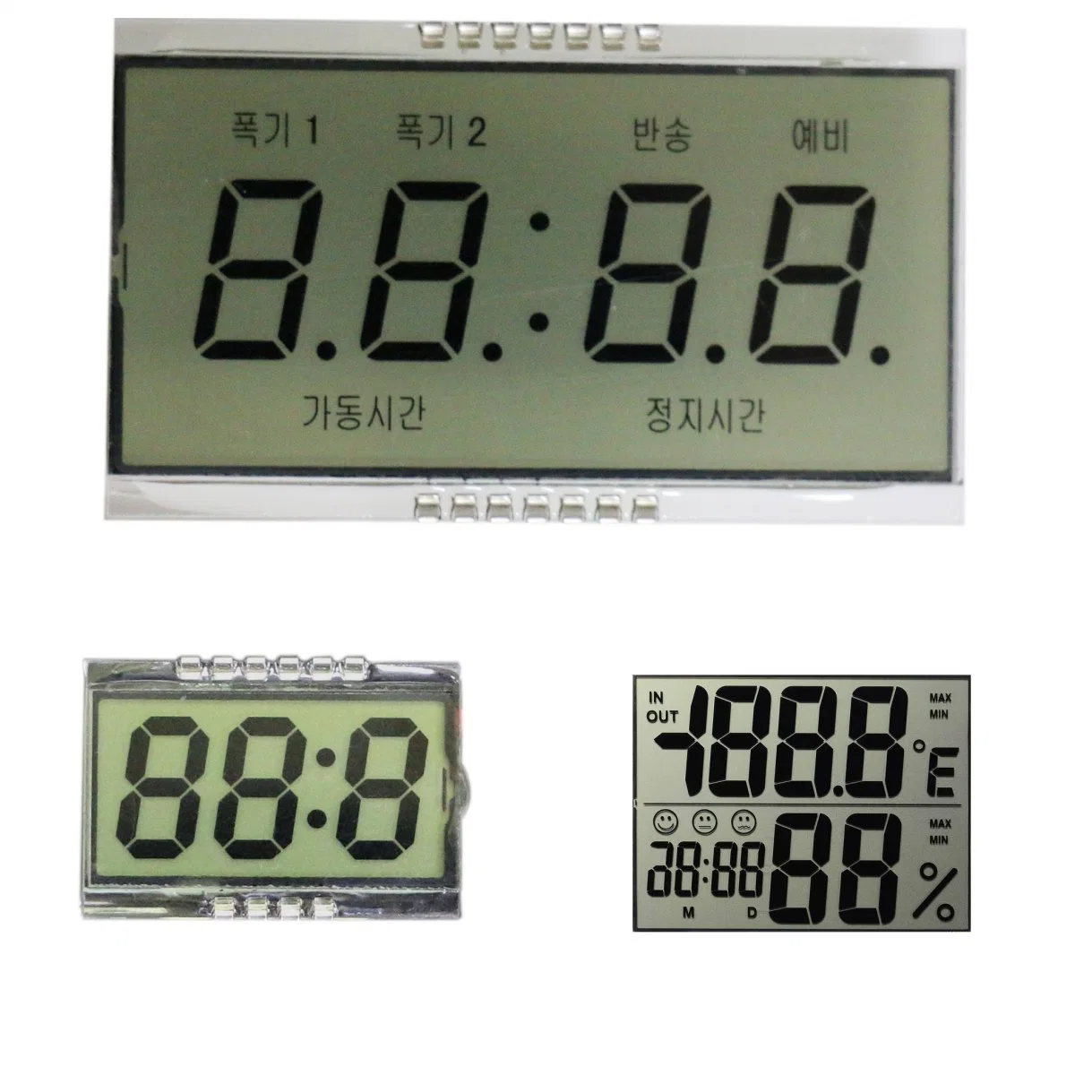 Distributeur de carburant de l'écran de format personnalisé Conseil 887 776 TN Htn écran monochrome LCD STN Va 886 à 7 segments LCD pour distributeur de carburant