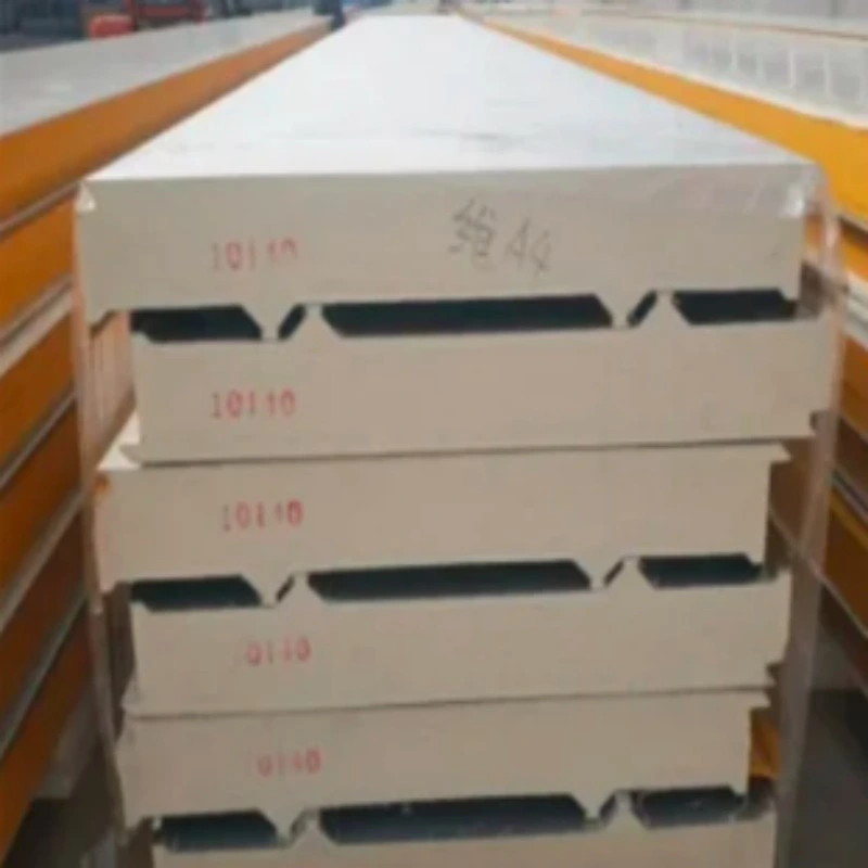 50mm, 75mm, 100mm PPGI Steel Metal Board Sandwich Insulation EPS/PU/PIR/Rock Wool Wall Panel for Prefab House