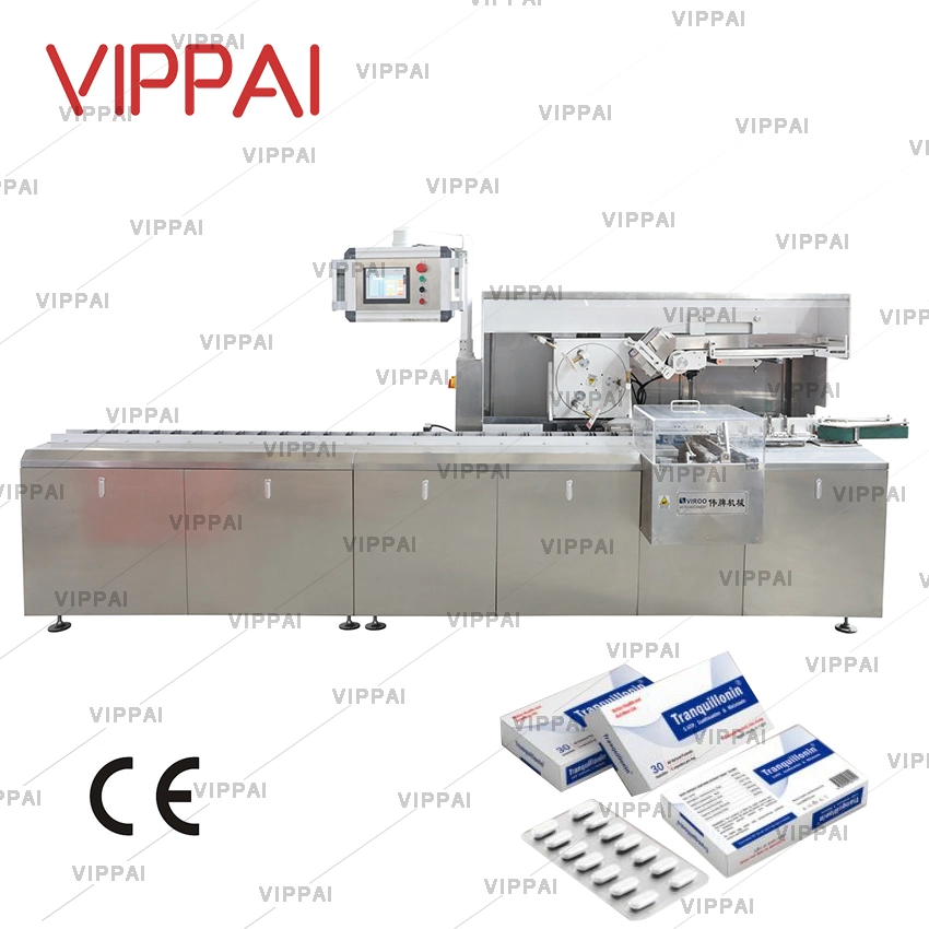 Vippai Hot Sale Product Tablet Pill Capsule Blister Plate Carton Box Packaging Cartoning Machine