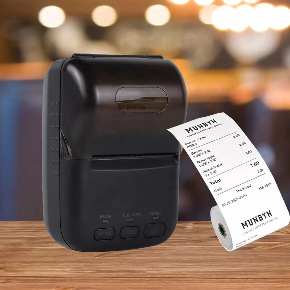 Portable Bt Thermal Printer Receipt Bill 58mm Mini POS Wireless Android Ios Mobile Pocket (HCC-T12)