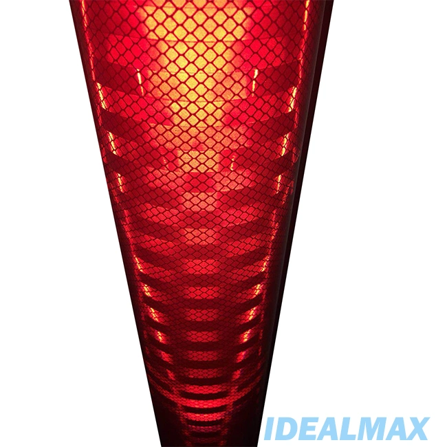 Pet Hip Red Reflective Material, Prismatic Reflective Red Vinyl Tape, Reflective Red Sheeting Material