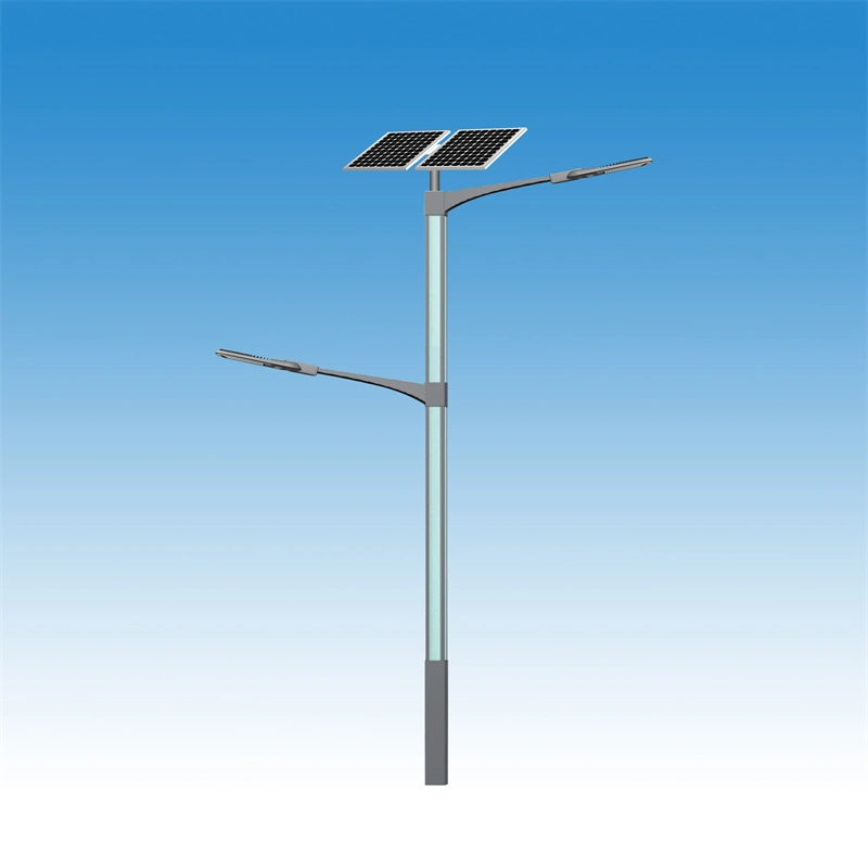 Outdoor Hot Galvanized Steel Solar Street Lamp Post Street Light Pole