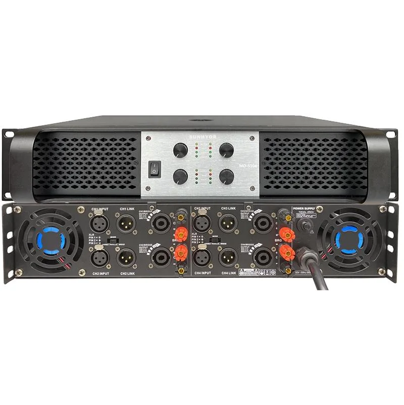 MD5104 4CH High Power Professional Power Amplifier for Stage KTV Conference Bar Church