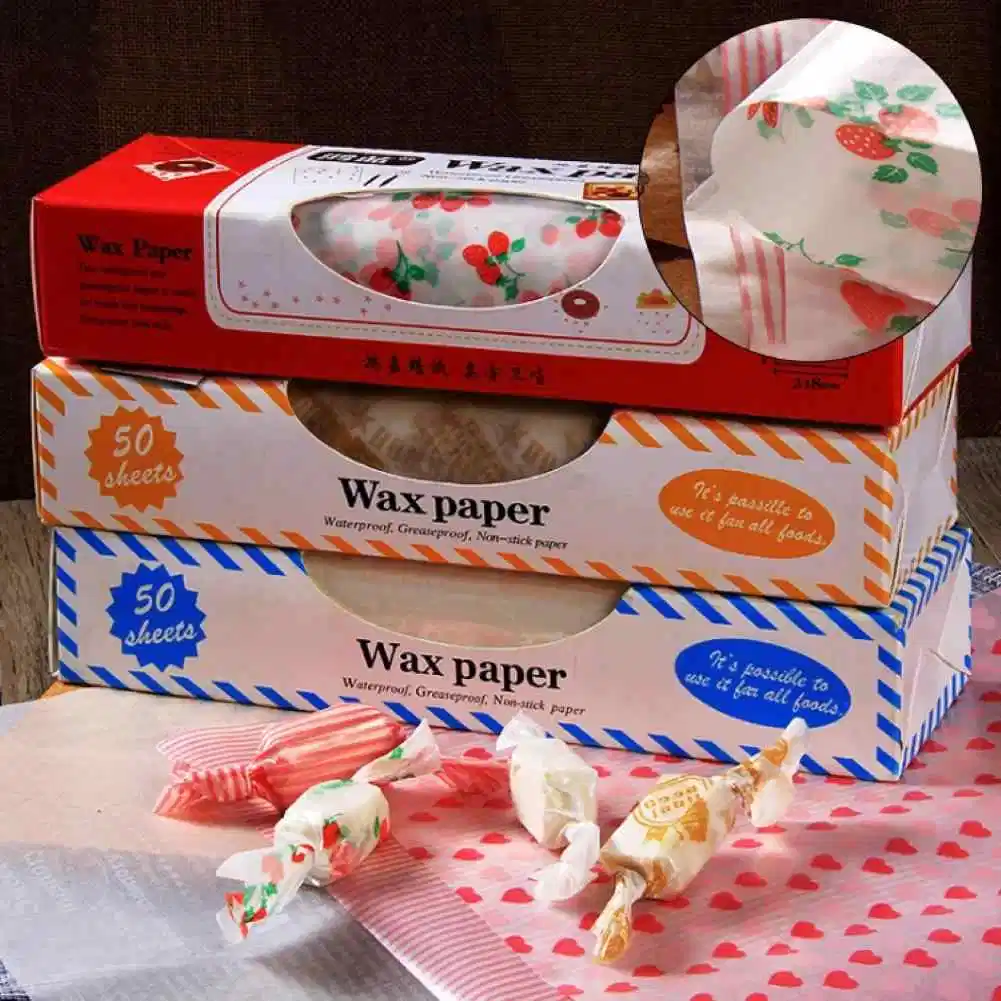 50sheets/Box Greaseproof Non Stick Food Packaging Wax Paper Cooking Baking Wrap