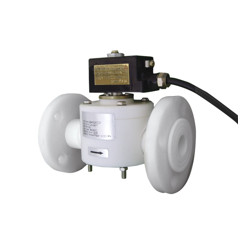 Zcf Series Dn15~50 PTFE Material Thread Connection Aggressive Fluid Nitrogen Solenoid Valve