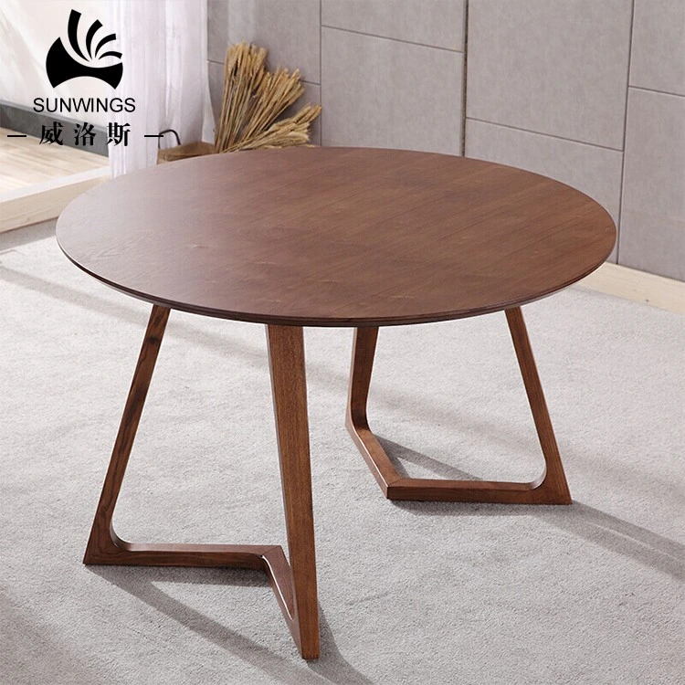 Nordic Wooden Home Furniture Round Dining Table Made in China Guangdong Manufacturer