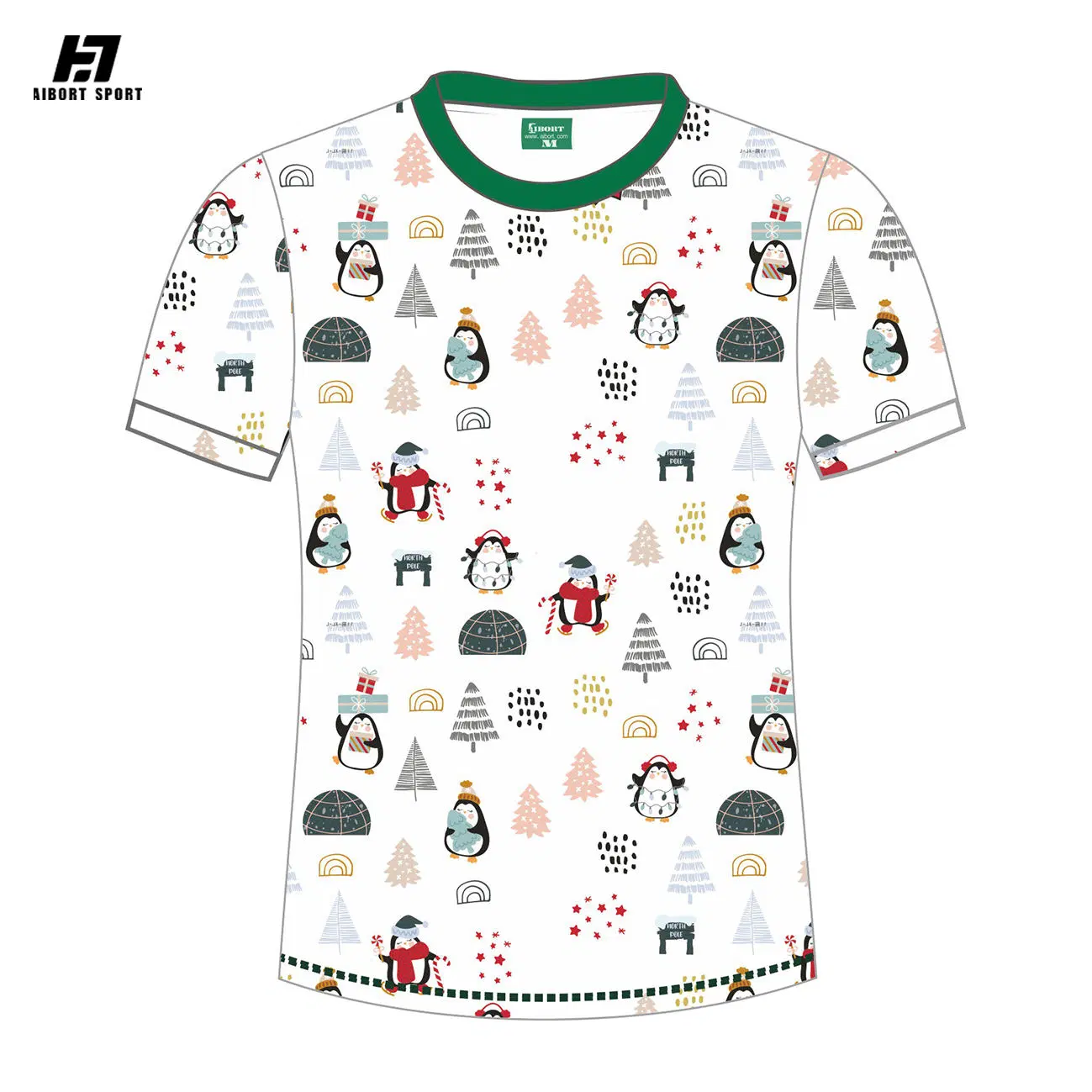 Aibort Wholesale Custom Christmas T-Shirts Children and Santa Claus T-Shirts 3D Printed Anime Christmas Eve T-Shirts