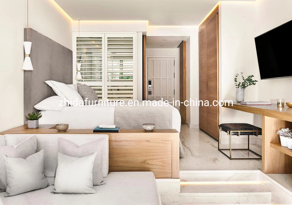 Janpa-Stil moderne Hotel Schlafzimmer Möbel mit King-Size-Bett Bett