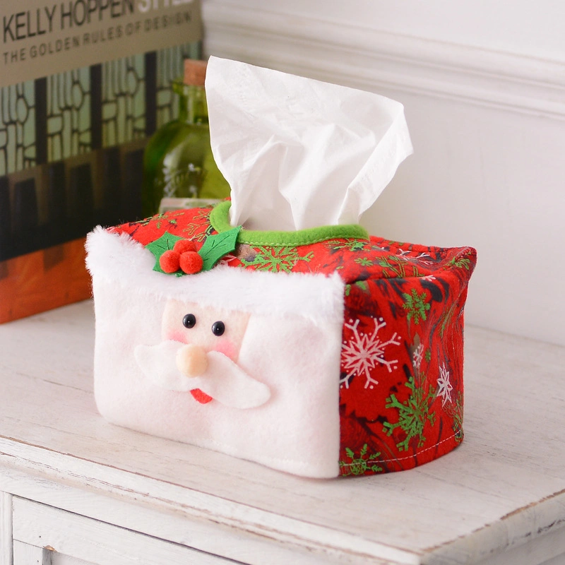 Promotion New Design Christmas Decorative Ornaments Snowman Desktop Tissue Box