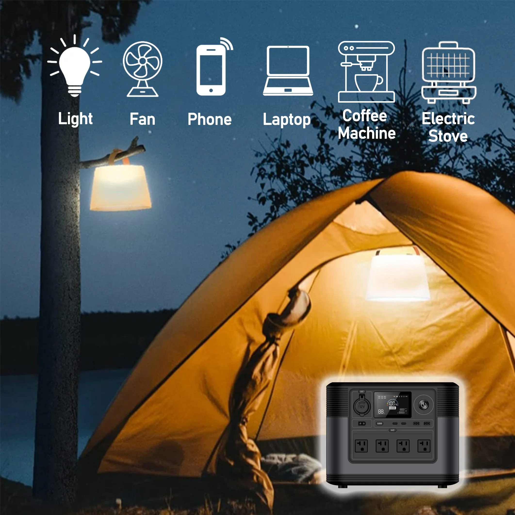 Camping Portable Power Station Mobile Power Station Emergency Backup Power الشحن السريع للرحلات