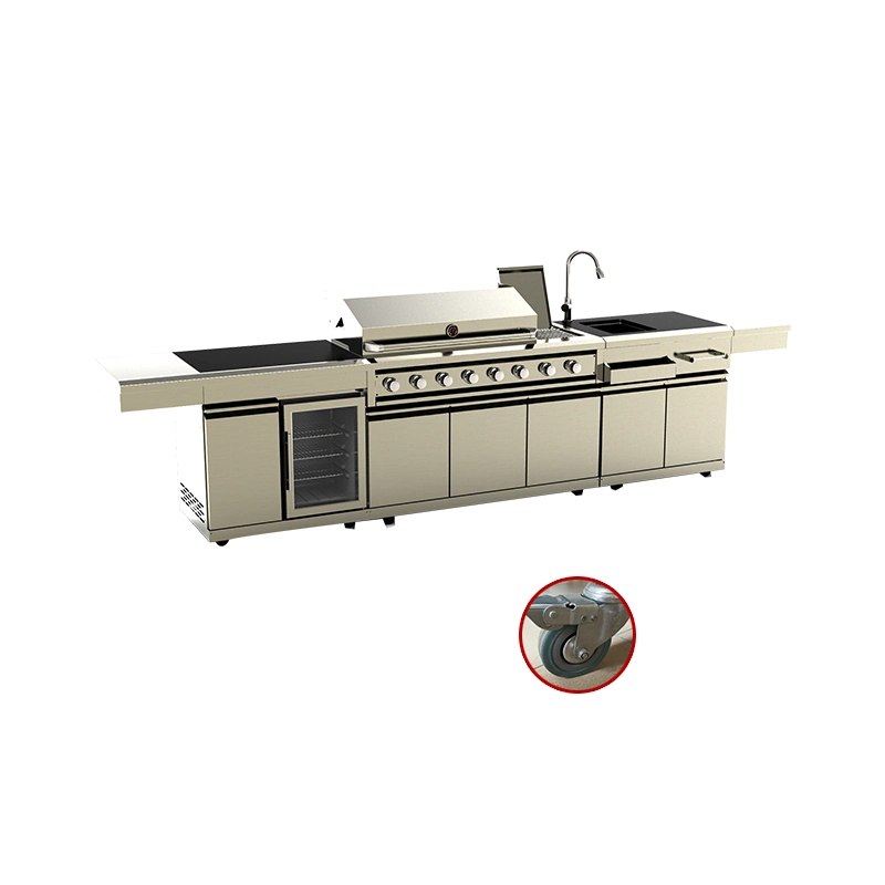 Fabricant professionnel ensemble d'outils pour barbecue Grill Cabinet Island Kitchen