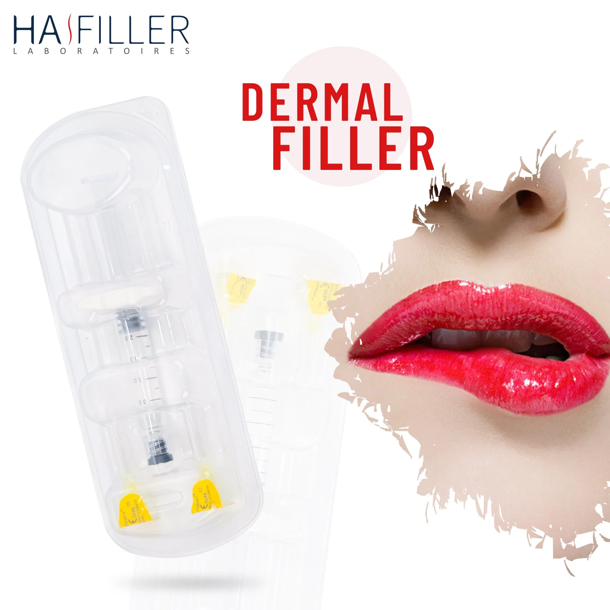 CE Cirugía Plástica 2ml Derm Injectable Hyaluronic Acid Dermal Filler Relleno de seno relleno de ácido Hialurónico relleno de cuerpo relleno Lip Filler