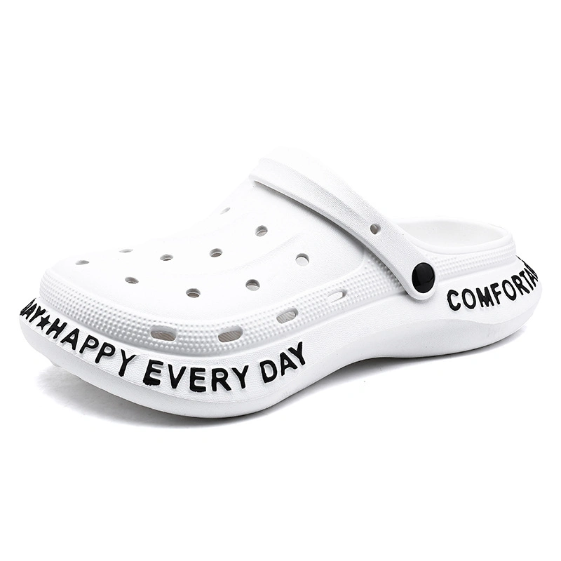 Wholesale/Supplier Lady Happy Stylish Crocs Shoes Women Home Thick EVA Sole Sandals Men's Anti-Slip Outdoor Slide Slipper