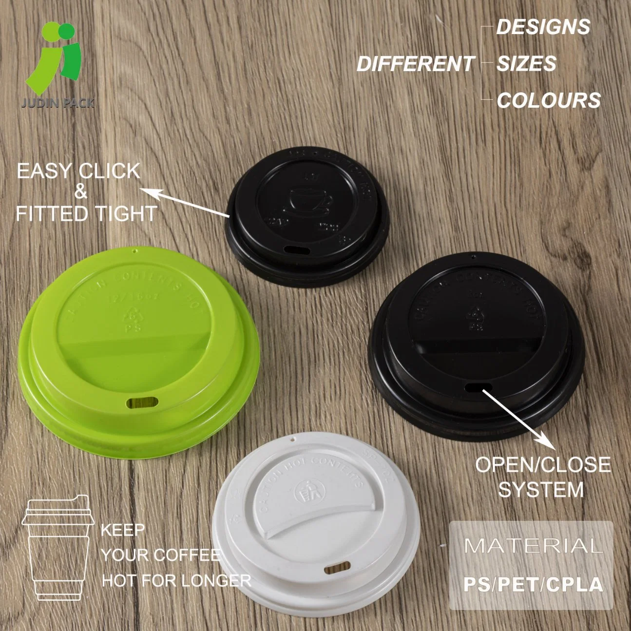 12oz/16oz/20oz Grado alimenticio PE Doble pared Coating Café bebida caliente Vasos de papel