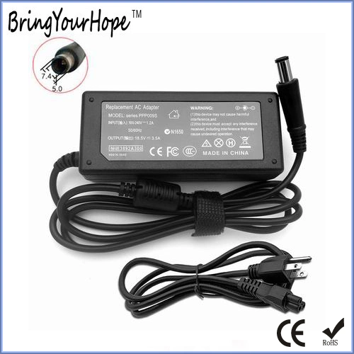 18.5V/3.5A 65W AC Replacement Adapter for Laptop HP Compaq