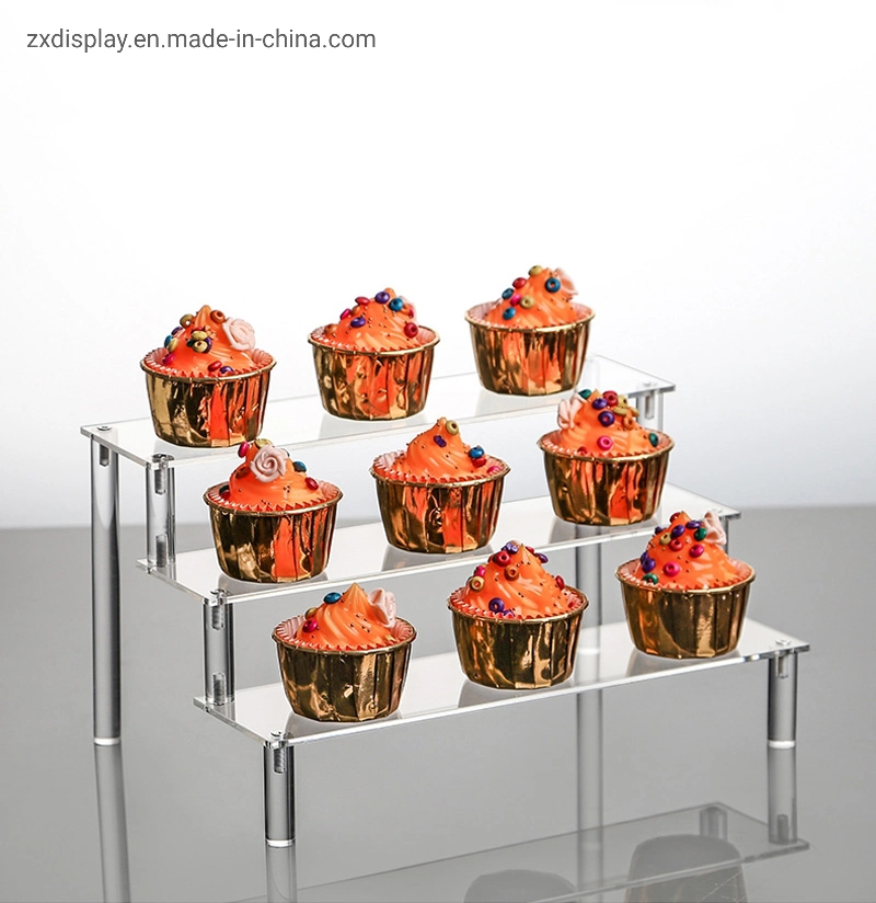 Large Capacity 3 Layers Acrylic Figure Set Display Rack Cup Cake Stand