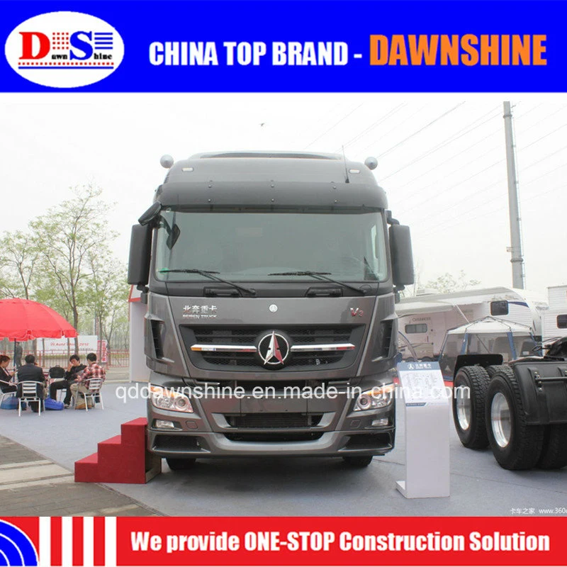 Benz Tech China Beiben V3 6*4 375HP 10 Wheels Rhd LHD Tractor Trailer Truck