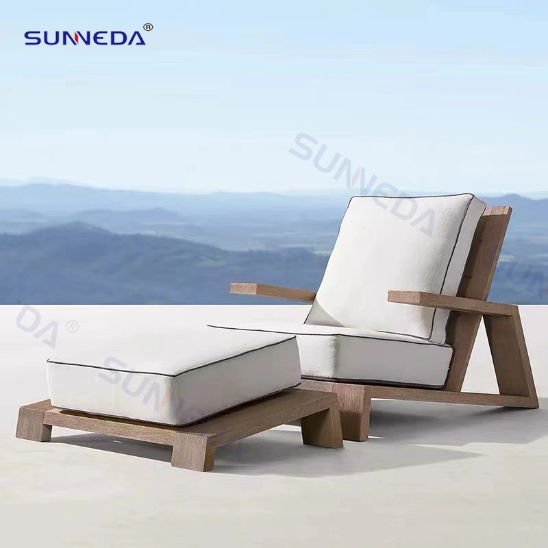 Aluminum Frame or Teak Frame Garden Party Furniture with Water Resistant Upholstery Cushion