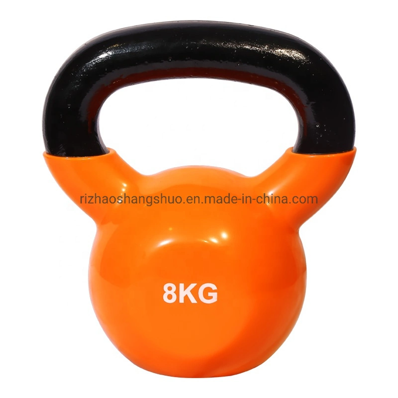 High quality/High cost performance  Factory Fitness Wholesale/Supplier Custom Vinyl Coated Cast Iron Competition Kettlebell