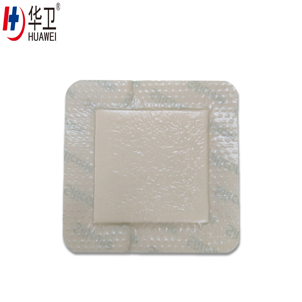 Adhésif 10X10 Tampon absorbant Pansement mousse de silicone avec bordure
