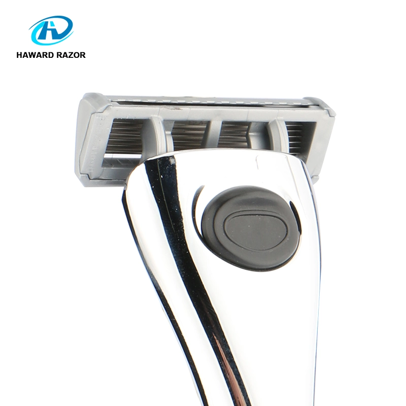 D960L Haward Super Stainless Steel Blade Cartridge Metal Handle Pivoting Head Six Blade System Razor