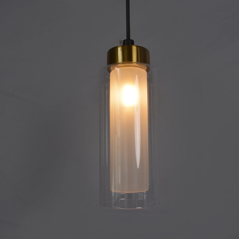 Hot Sell Simple Living Room Dining Room Glass LED Chandelier Modern Pendant Lamp