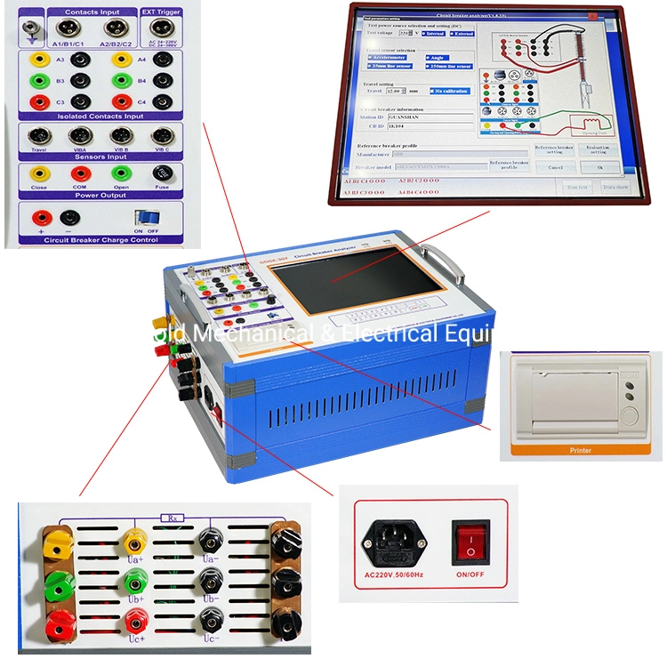 IEC62271 el interruptor de alta tensión de prueba del tiempo de apertura de la rompedora Analizador de disyuntor