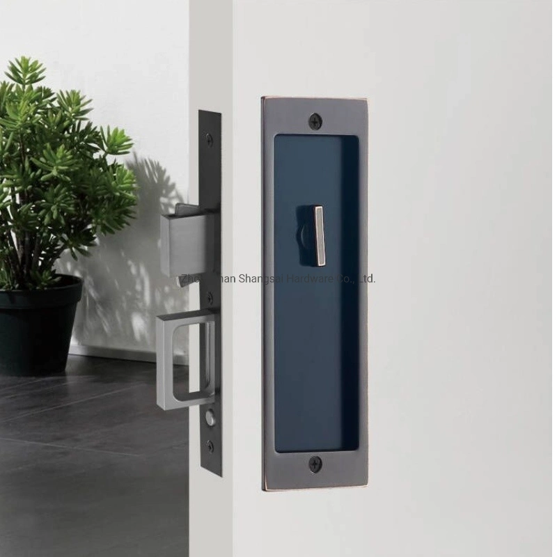 Bolsillo Rectangular moderna Perilla de puerta deslizante, uso intensivo de cerradura de puerta deslizante