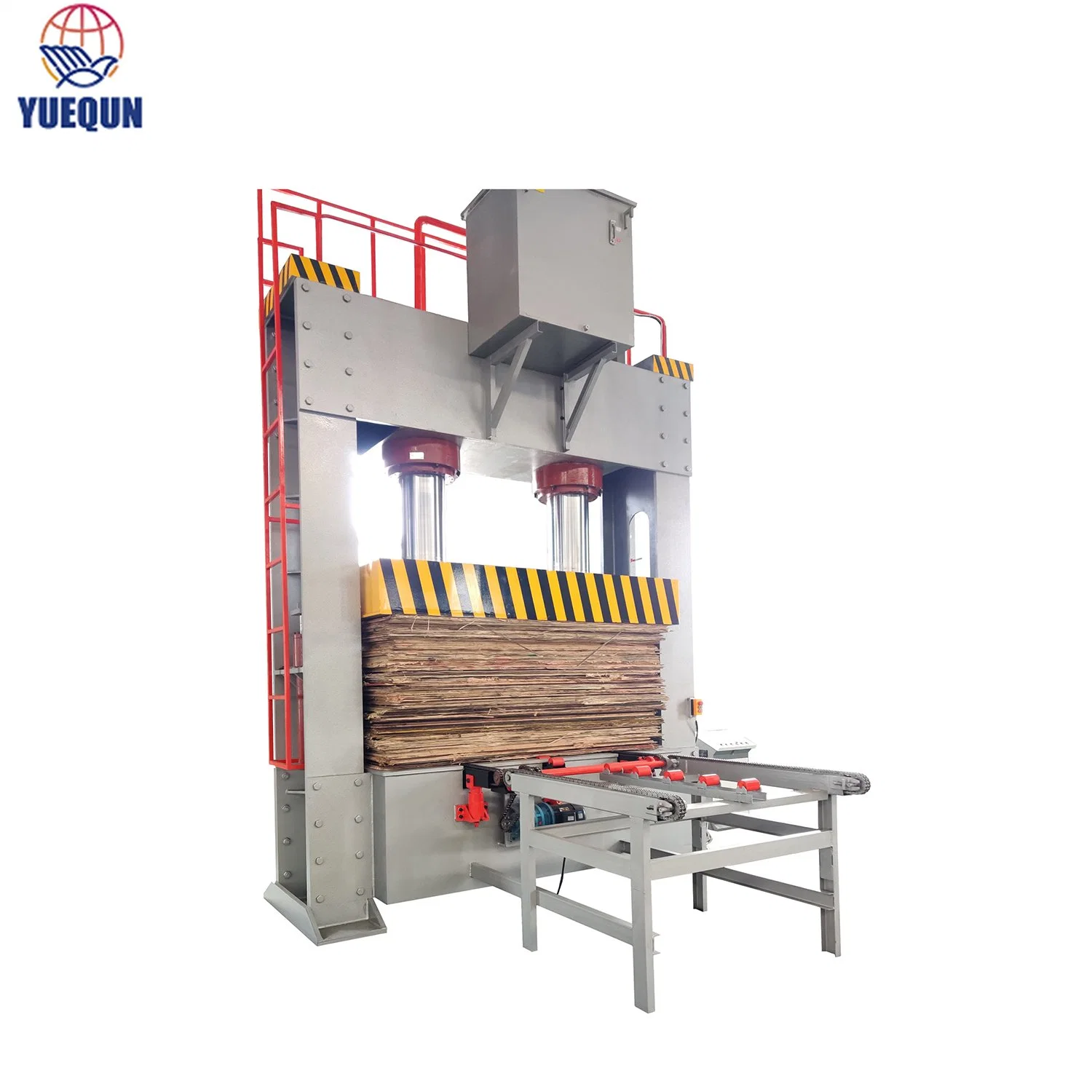 Woodworking Machine up Cylinder Plywood Cold Press Machine with Loading and Unloading