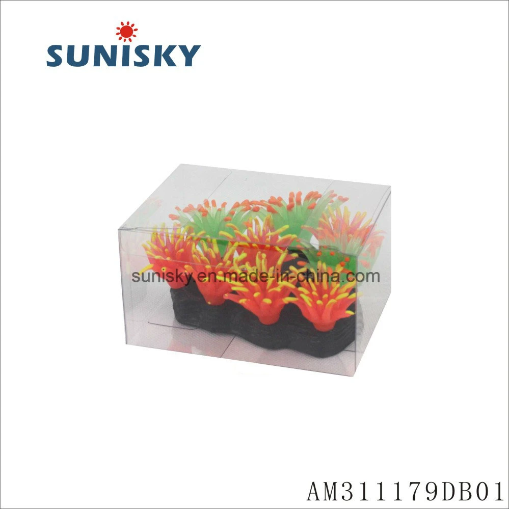 Pyrostegiaignea Firework Artificial Coral Aquarium Resin Silicone Robber Ornament for Fish Tank Am311179dB01