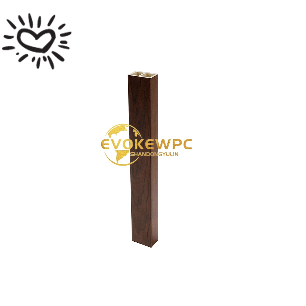 Evokewpc WPC PVC Madera plástico compuesto decoración tubo de madera cuadrada