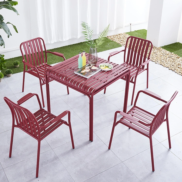 Wholesale Modern Outdoor Furniture Garden Patio Party Metal Dining Tables and Chairs for Events