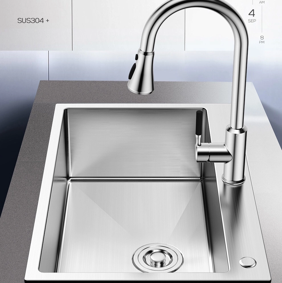 Factory Wholesale/Supplier Custom Stainless Steel Kitchen Sink Family Hotel Cabinet Single and Double Sink