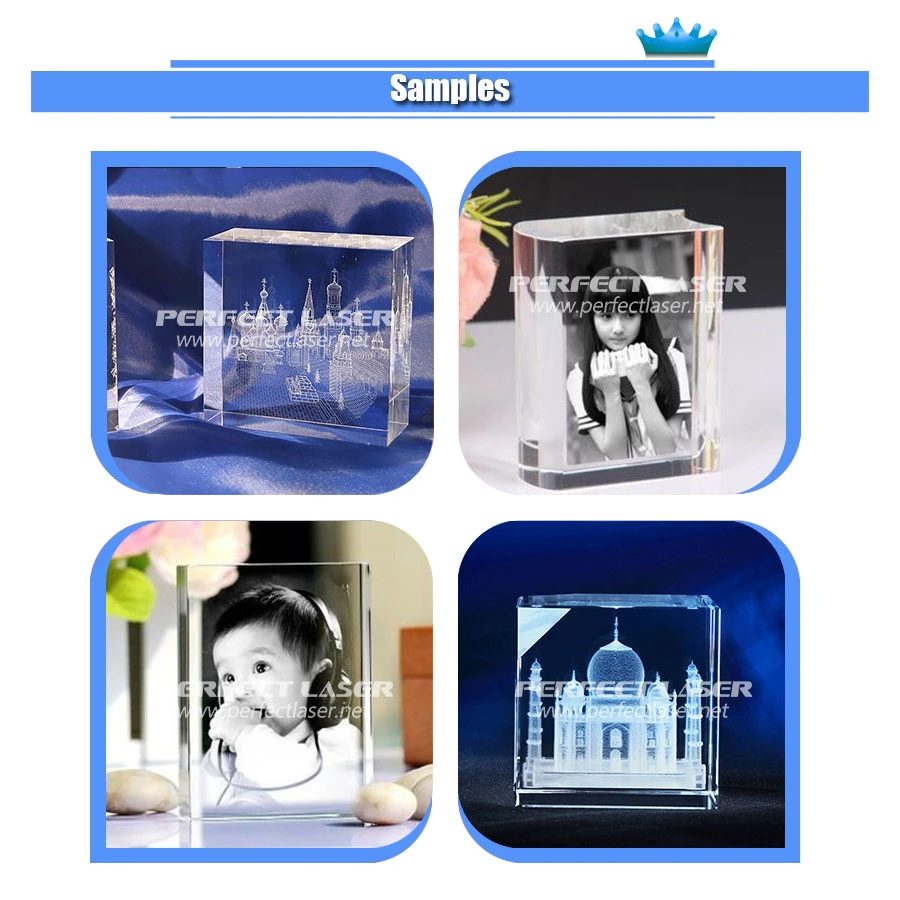 Hot Sale Souvenir Glass Blocks/Cubes Gift 3D Photo Laser Crystal Machine