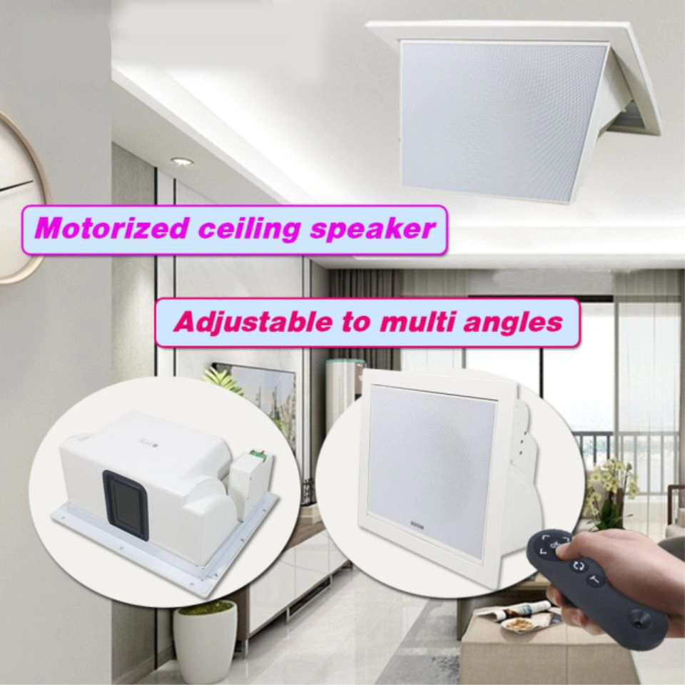 6.25 Inch Coaxial Motorized Ceiling Speaker Related 60W Power Perfect for Humid Indoor/Enclosed Areas/Bathrooms, Kitchens