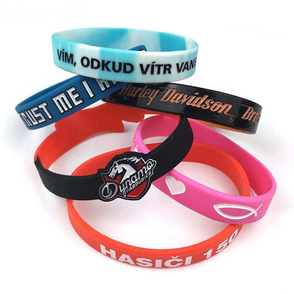 Customized Logo Personalized Silicone Bracelets Sports Wristband Bracelet