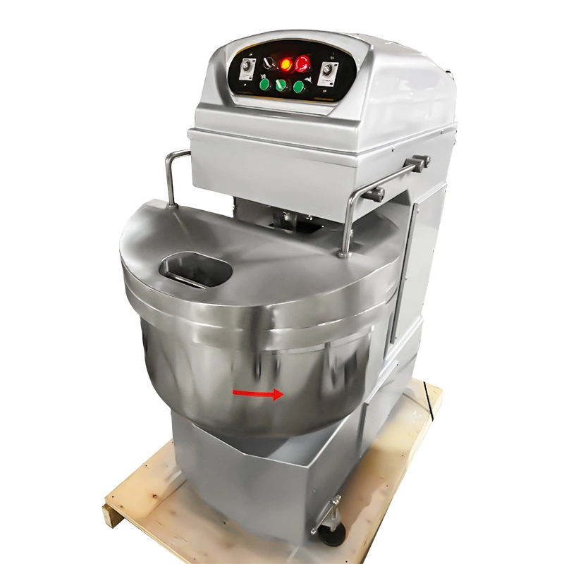 50kg Bread Dough Mixer Kitchen Dough Kneading Machine Automatic Cylinder Spiral Dough Mixer 50kg Bread Dough Mixer