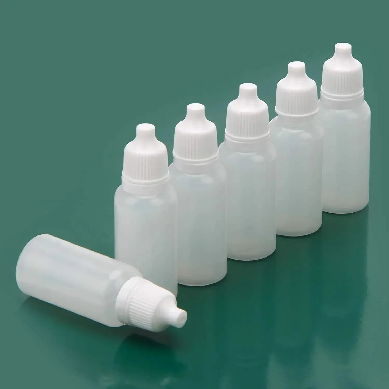 Thin Mouth Via of Liquid Sample Seal Storage Bottle with Childproof Yellow Cap